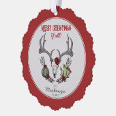 Land Western Vrolijk Kerstfeest Y'All Holiday Ornament Kaart (Links)