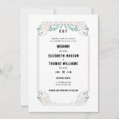 Land Western Zuidwest Turquoise bruiloft Kaart (Voorkant)