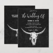 Land Western Zwart-wit Bull Skull Budget (Voorkant / Achterkant)