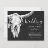 Land Western Zwart-wit Bull Skull Budget (Voorkant)