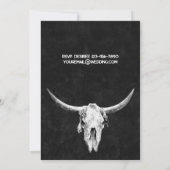 Land Western Zwart-wit Bull Skull Kaart (Achterkant)