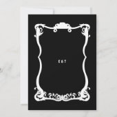 Land Western Zwart Wit Formele Elegante Bruiloft Kaart (Achterkant)