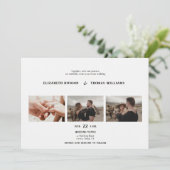 Land Western Zwart Wit Formele Foto's Bruiloft Kaart (Staand voorkant)