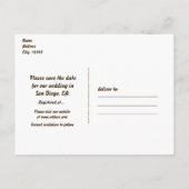 Land Westerne bijtende barbeel bespaart de datum-K Aankondigingskaart (Achterkant)