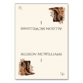 Land Westerne Bloemen- Cowboy Laarzen-Vegetarisch Kaart (Voorkant)