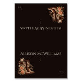 Land Westerne Bloemen met Cowboy Boots-Meat Kaart (Voorkant)