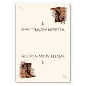 Land Westerne Bloemen met Cowboy Boots-Meat Kaart (Voorkant)