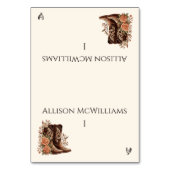 Land Westerne Bloemen met Cowboy Boots Pluimvee Kaart (Voorkant)