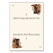 Land Westerne Bloemen met Cowboy Laarzen Vis Kaart (Voorkant)