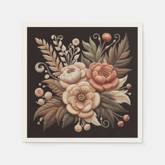 Land Westerne bloemen Servet (Voorkant)