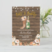 Land Westerne Boots en Vrijgezellenfeest Kaart (Staand voorkant)