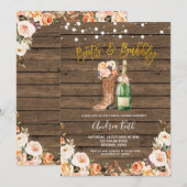 Land Westerne Boots en Vrijgezellenfeest Kaart (Voorkant / Achterkant)