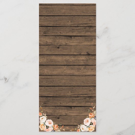 Land Westerne Boots en Vrijgezellenfeest Menu (Achterkant)