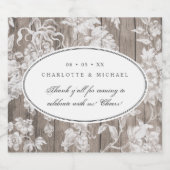 Land westerne bruiloft bedankt bier etiket (Enkel label)