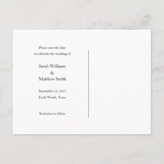 Land Westerne bruiloft Save the Date Briefkaarten (Achterkant)