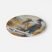 Land Westerne bruiloft Waterverf Papieren Bordje (Gekanteld)