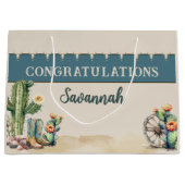 Land Westerne Cactus Laarzen Gepersonaliseerd Groot Cadeauzakje (Voorkant)