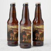 Land Westerne Cowboy Bier Etiket (Flessen)