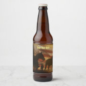 Land Westerne Cowboy Bier Etiket (Voorkant)
