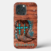 Land Westerne Cowboy Boots aangepast Case-Mate iPhone Case (Achterkant)