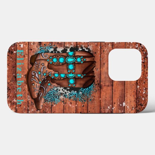 Land Westerne Cowboy Boots aangepast Case-Mate iPhone Case (Achterkant (horizontaal))