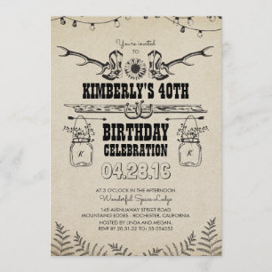 Land Westerne Cowboy Boots Birthday Party Kaart