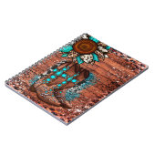 Land Westerne Cowboy Boots en Bloem Notitieboek (Linkerzijde)