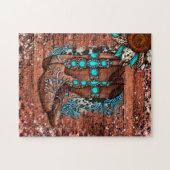 Land Westerne Cowboy Boots Legpuzzel (Horizontaal)