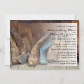 Land Westerne Cowboy Boots Wedding Uitnodiging (Achterkant)