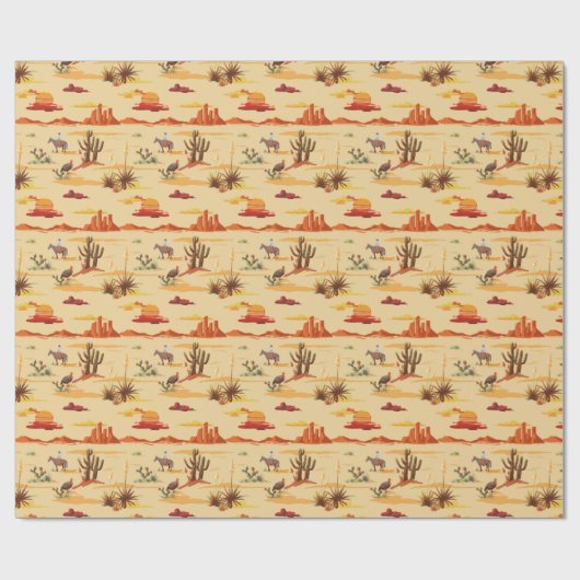Land Westerne Cowboy Cadeaupapier (Vlak)