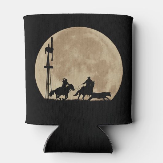 Land Westerne Cowboy Cozy Cup Blikjeskoeler (Achterkant)