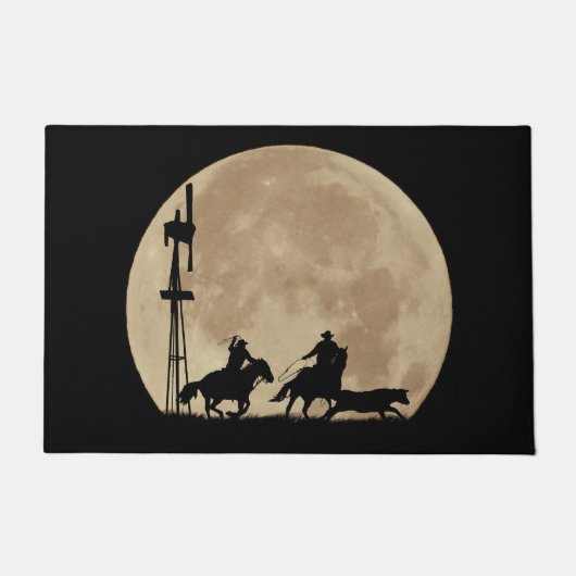 Land Westerne Cowboy Deurmat (Voorkant)