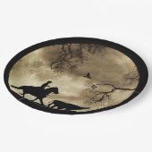 Land Westerne Cowboy en Moon Papieren Bordje (Gekanteld)