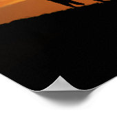 Land Westerne cowboy en paard in Sunset Poster (Hoek)