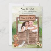 Land Westerne cowboy Foto slaat de datum op Save The Date (Voorkant)