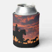 Land Westerne Cowboy Horses Roundup Blikjeskoeler (Blikje Voorkant)