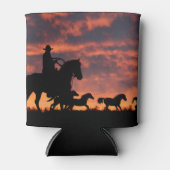 Land Westerne Cowboy Horses Roundup Blikjeskoeler (Voorkant)