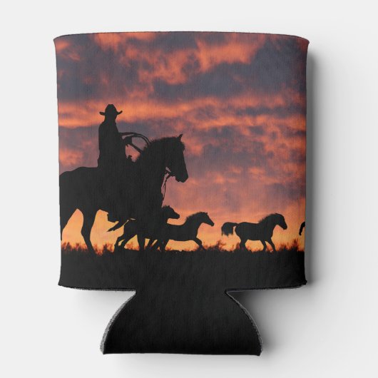 Land Westerne Cowboy Horses Roundup Blikjeskoeler (Achterkant)