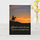 Land Westerne cowboy Je bent in mijn gedachten Kaart (Gele Bloem)