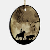 Land Westerne Cowboy Keramisch Ornament (Rechts)