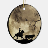 Land Westerne Cowboy Keramisch Ornament (Links)