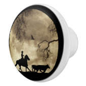 Land Westerne Cowboy Keramische Knop (Rechts)