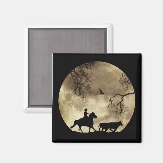 Land Westerne Cowboy Magneet (Voorkant / Achterkant)
