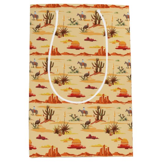  Land Westerne Cowboy Medium Cadeauzakje (Voorkant)