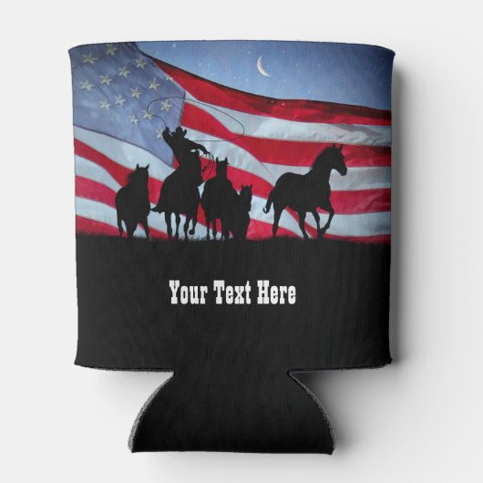 Land Westerne cowboy Roping Horses Blikjeskoeler (Achterkant)