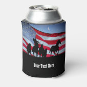 Land Westerne cowboy Roping Horses Blikjeskoeler (Blikje Achterkant)