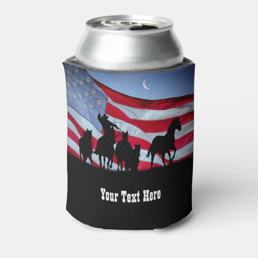 Land Westerne cowboy Roping Horses Blikjeskoeler (Blikje Achterkant)