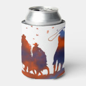 Land Westerne Cowboy Roping White Blikjeskoeler (Blikje Voorkant)