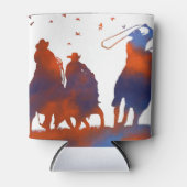 Land Westerne Cowboy Roping White Blikjeskoeler (Voorkant)