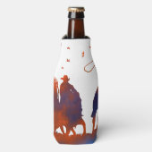 Land Westerne Cowboy Roping White Flesjeskoeler (Fles Voorkant)